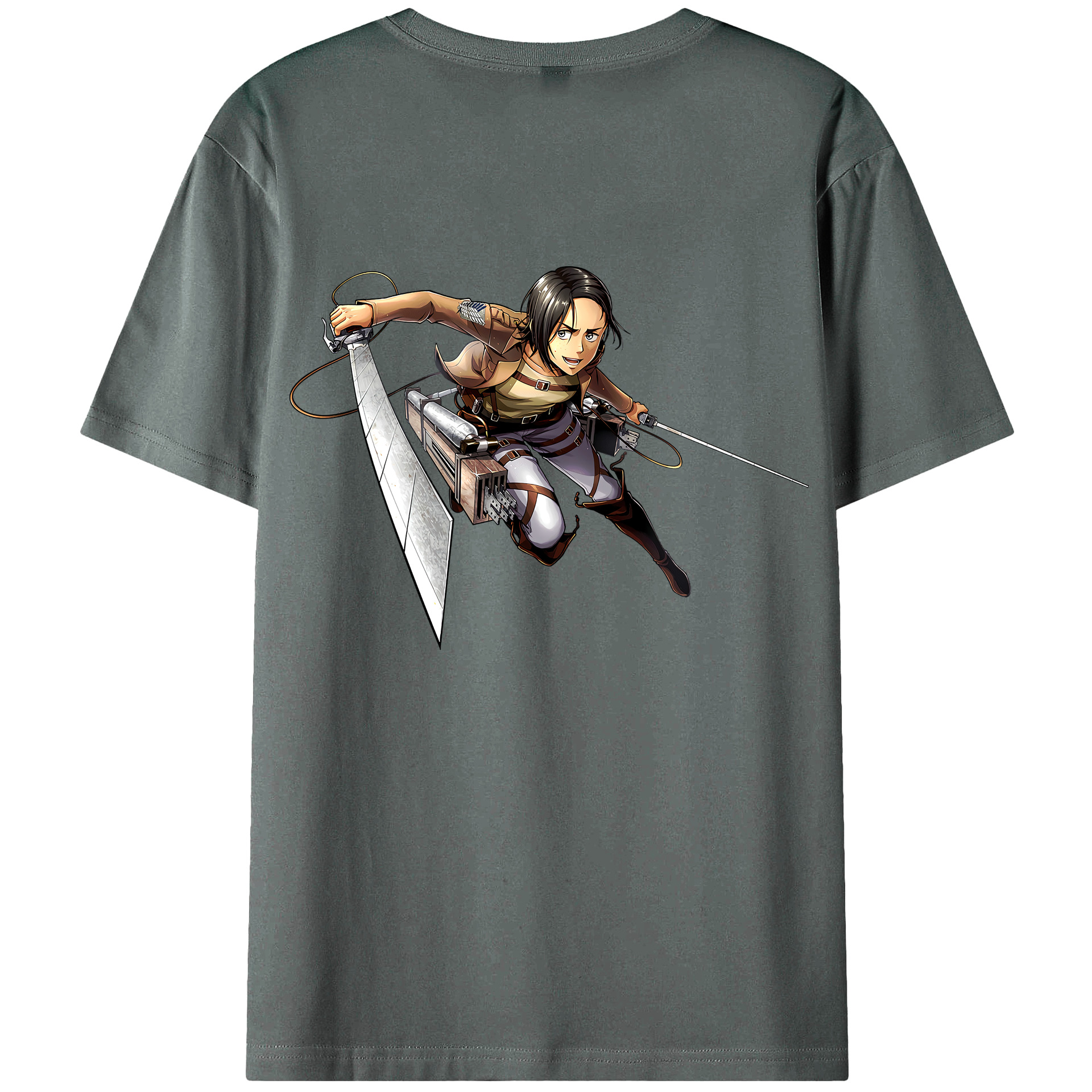 （画像用） 進撃の巨人 Attack on Titan 綿100％半袖Tシャツ（背面プリント）